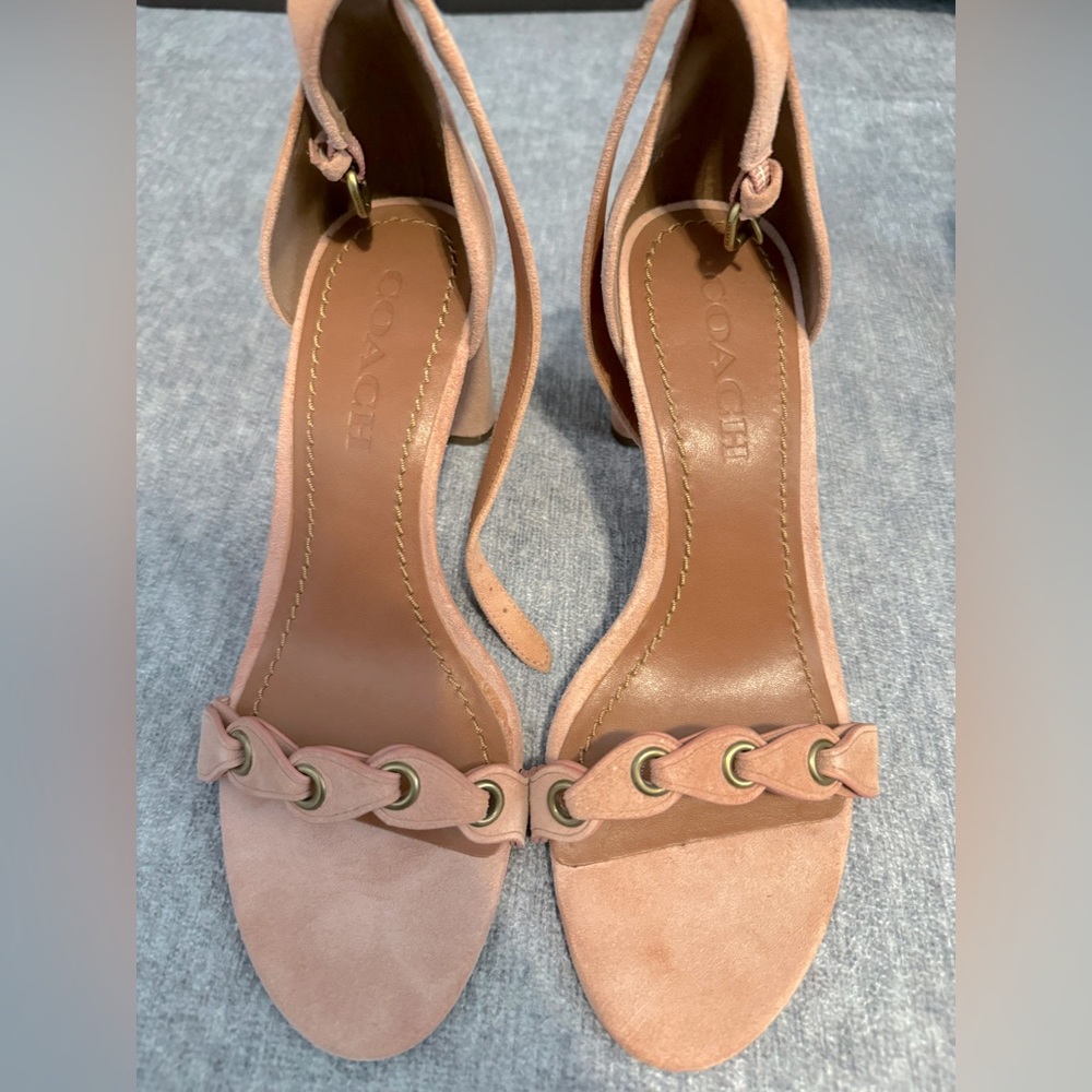 Coach Pink open toed heels